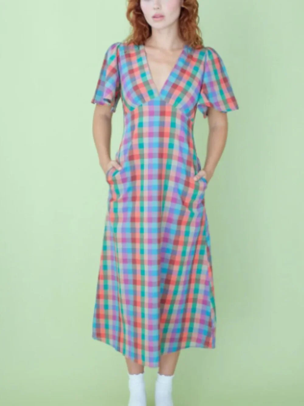 Grace Dress Lisa Says Gah - Colorburst Plaid - Picture 5 of 5